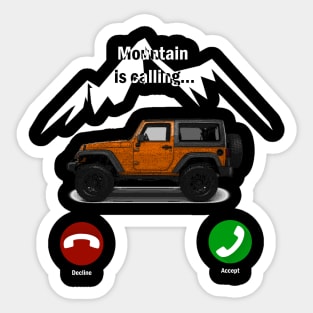 Mountain is calling 4x4 lifestyle Sticker